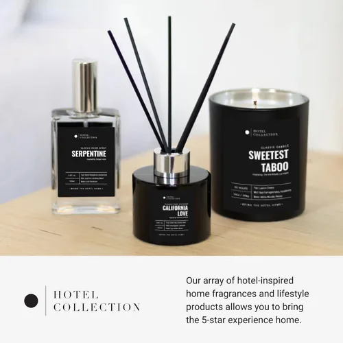 Miniatura 7 de Set de Difusor de Caña Black Velvet, Difusor para el Hogar Inspirado en Hoteles de Lujo con Notas de Cítricos Picantes, Higo Negro Jugoso y Rosa