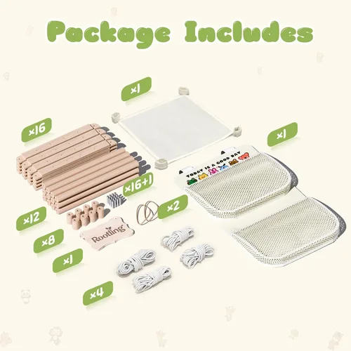 Miniatura 7 de Almacenamiento y organizador de animales de peluche, soporte de madera de 54 pulgadas de alto para juguetes de zoológico con bolsa de almacenamiento