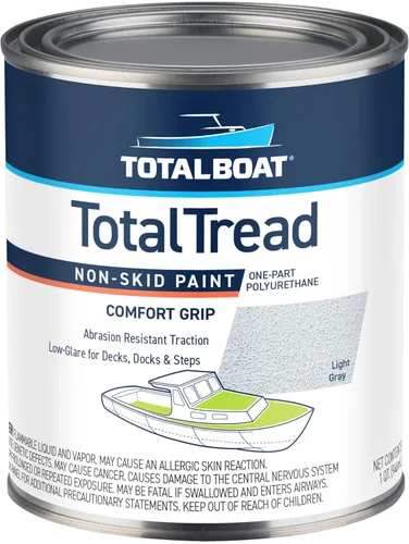 TotalBoat TotalTread Pintura Antideslizante para Cubierta, Revestimiento de Tracción Antideslizante de Grado Marino para Barcos, Madera, Fibra de