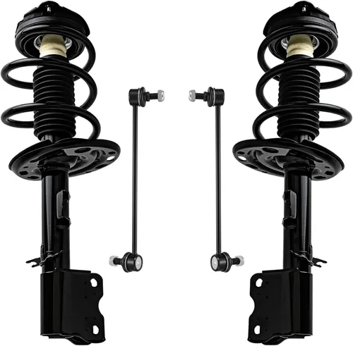 Miniatura 70 de Detroit Axle - Kit de 4 piezas RWD Puntales Delanteros Barras Estabilizadoras para Ford F-150 2021 2022 2023 2024, 2 Puntales con Resorte Helicoidal