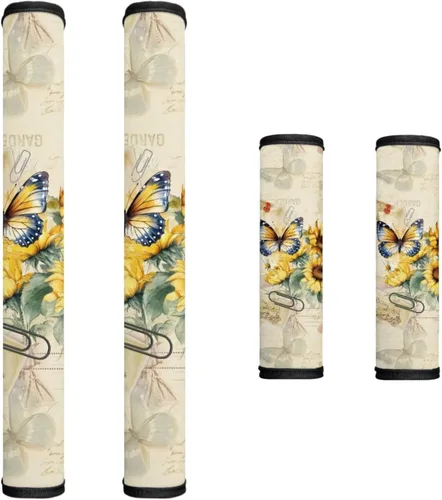 Miniatura 30 de 250 Years of America - Juego de 4 fundas decorativas para manijas de nevera, antideslizantes, hechas a mano, guantes para electrodomésticos