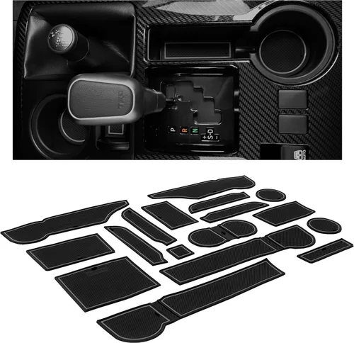 Miniatura 42 de CupHolderHero Compatible con accesorios Toyota Tundra 2014-2021 - Insertos de portavasos antideslizantes antipolvo, tapetes para consola central
