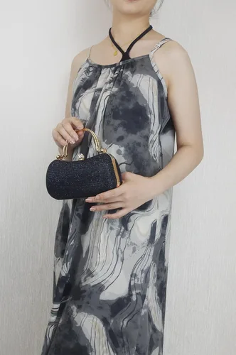 Miniatura 8 de AIZEXIN Bolsos de mano con purpurina para mujer, bolsos de noche de boda con mango de diamantes de imitación