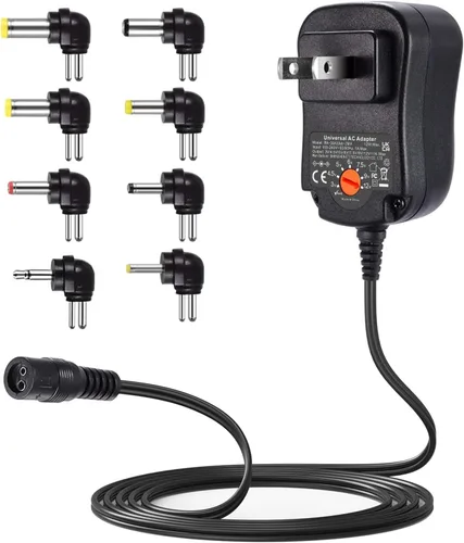 Powseed Adaptador de CA universal de 12 W DC 3 V 4.5 V 5 V 6 V 7.5 V 9 V 12 V cable de alimentación para electrónica doméstica multi voltaje 1000 mA