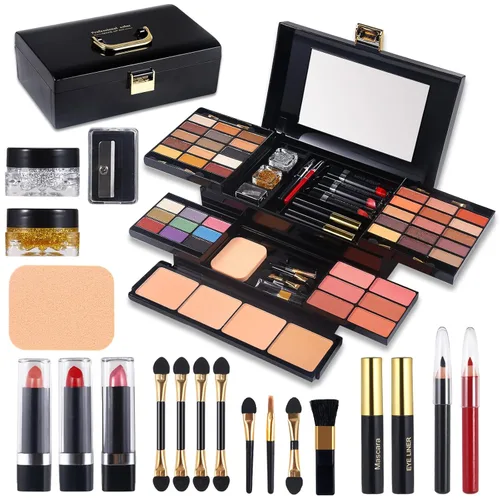 Miniatura 10 de Kit de maquillaje profesional de 177 colores para mujeres y niñas, kit completo de regalo con espejo, paleta de maquillaje todo en uno que incluye