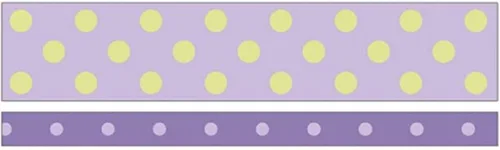 Miniatura 2 de Paper House Productions Carole Shiber - Juego de 2 rollos de cinta washi decorativa para álbumes de recortes y manualidades, lunares alegres lavanda