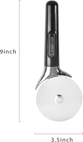 Miniatura 7 de Farberware Cortador profesional de pizza de acero inoxidable, 9.37 pulgadas, negro