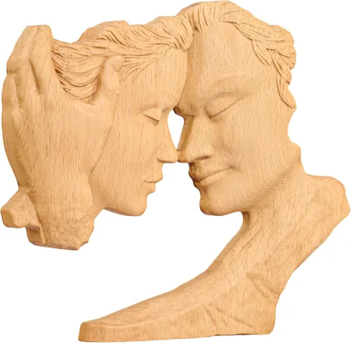 Miniatura 11 de BGCOPPER Estatua de madera para pareja, esculturas abstractas de pareja para decoración del hogar, regalo de mujer para aniversario, boda