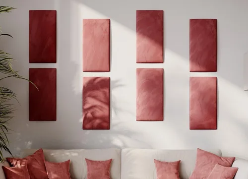 Miniatura 6 de Paneles de arte acústicos decorativos de terciopelo suave para pared, azulejos absorbentes e insonorizantes ecoamortiguadores, tablones suaves Blanco