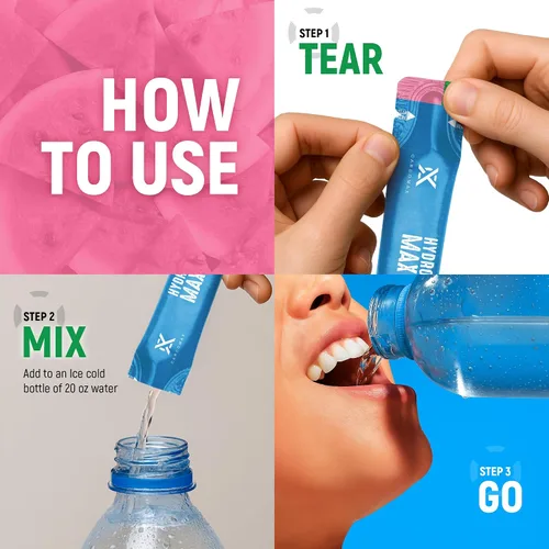 Miniatura 4 de CardoMax Paquetes de hidratación - Hydromax - Paquetes de mezcla de bebidas con electrolitos con sodio, magnesio y potasio - Vegana y apta