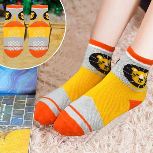 Miniatura 52 de Tphon Calcetines para niños pequeños con empuñaduras, 12 pares de calcetines antideslizantes de algodón para niños y niñas de 1 a 7 años
