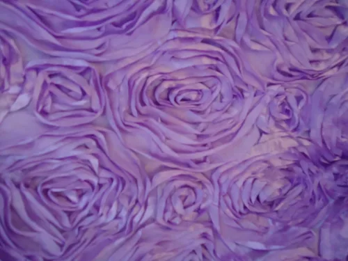 Tela nupcial de la decoración de la boda de la lavanda de la roseta del satén tela de 50 pulgadas por