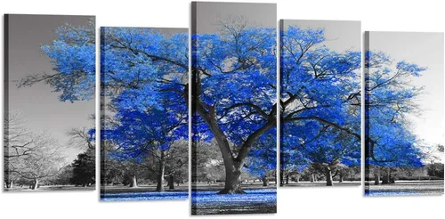 Miniatura 8 de Kreative Arts cuadro de lienzo con pintura de árbol azul
