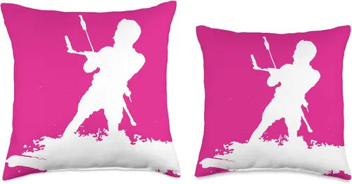 Miniatura 3 de Kitesurf Gifts and Surf Lover Tees by taiche Kitesurfing Enthusiast Riding A Wave - Almohada de silueta blanca, 16 x 16 pulgadas, multicolor