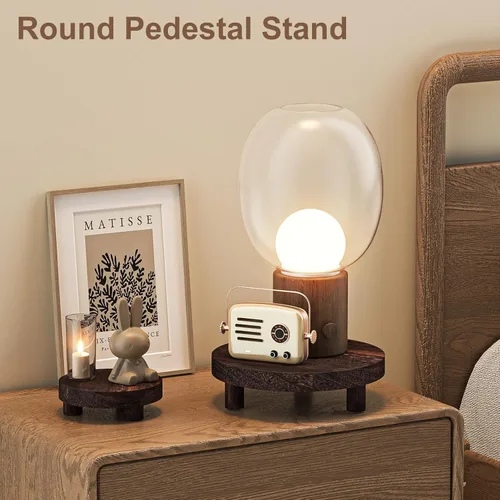 Miniatura 6 de 3 Piezas Soporte de Madera para Plantas Interior Exterior, Elevador Redondo de Madera para Decoración Taburete de Madera de 6/8/10 pulgadas Soporte