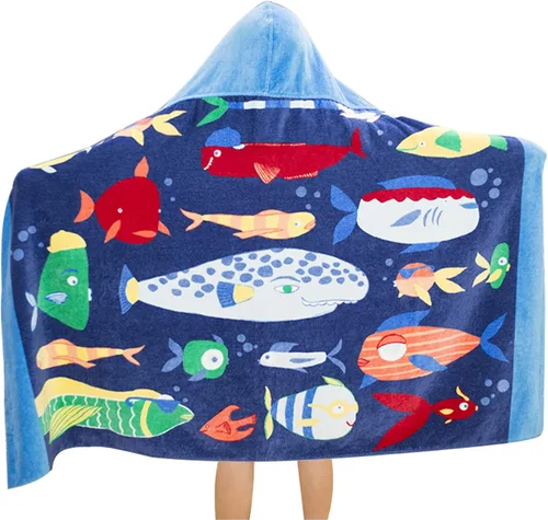 Miniatura 25 de Toallas de baño para niños, toallas para niños y niñas con capucha para playa, baño, piscina, toallas de natación de 30 × 50 PULGADAS de gran Alce