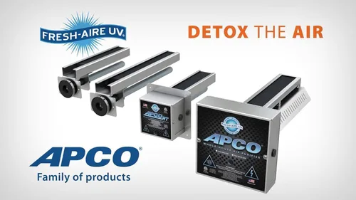 Miniatura 13 de Purificador de aire APCO Carbon Cell Matrix UV para HVAC con cable de alimentación, incluye lámpara UVC de 1 año (Serie 18-32 VAC) # TUV-APCO-ER