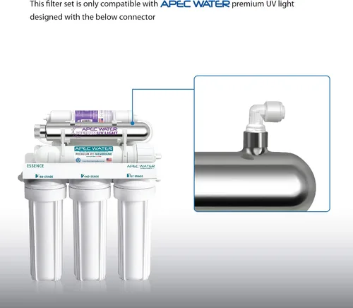 Miniatura 2 de APEC Water Filtro de sistemas-MAX-ESPHUV-SSV2 75 GPD Juego de filtros de repuesto completo de alta capacidad para Essence Series ROES-PHUV75 Sistema