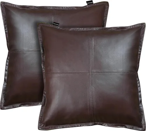 Miniatura 96 de Funda de almohada de piel de cordero – Funda de cojín decorativa para sofá – Fundas para sala de estar y dormitorio, 22 x 22 pulgadas – Paquete de 2