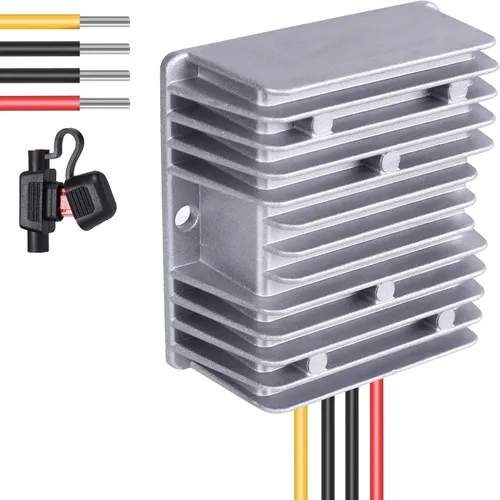 Miniatura 8 de Reductor de voltaje de 48V a 12V 10A 120W, convertidor DC-DC para carrito de golf, regulador de voltaje reductor IP68 impermeable con fusible