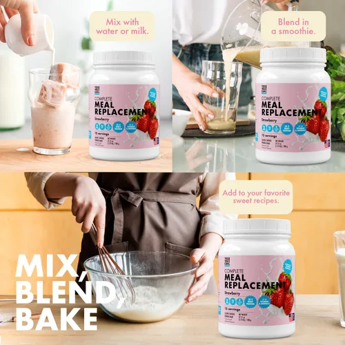 Miniatura 7 de Yes You Can! Batido completo de reemplazo de comidas, 15 porciones (chocolate) Proteína de reemplazo de comidas en polvo con vitaminas y minerales