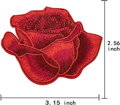 Miniatura 2 de 10 parches para planchar con flores de rosas, delicados parches de bordado de rosas para bolsos, gorras, ropa de niños, jeans, chaquetas (K50_1)