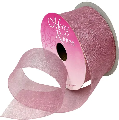 Miniatura 91 de Morex Ribbon 91803/100-609 Cinta de nailon Organdy, 5/8 pulgadas por 100 yardas, color rojo