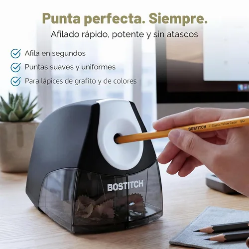 Miniatura 4 de Saca puntas eléctrico compacto de escritorio Stanley Bostitch, Negro