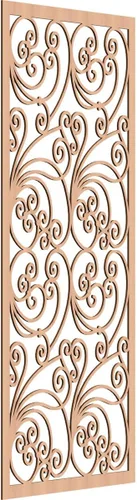 Miniatura 103 de 9 3/8"W x 24 3/8"H x 1/4"T Marilla Decorativos Paneles de Pared de Madera Calado, Abedul