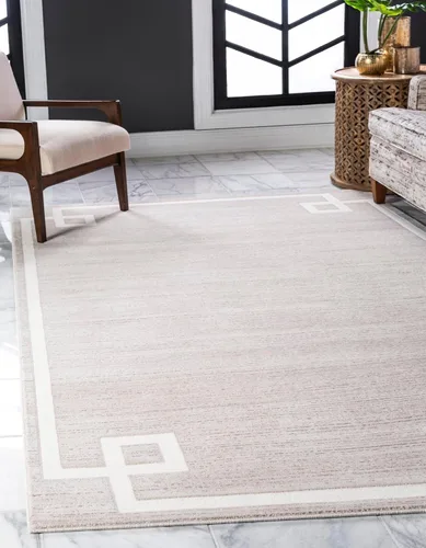 Miniatura 43 de Unique Loom Colección Uptown de Jill Zarin - Alfombra moderna con textura de estilo griego, color beige (1.25 x 1.85 m)