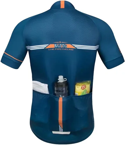 Miniatura 3 de ROTTO Camiseta de ciclismo para hombre, manga corta, serie Simple Line
