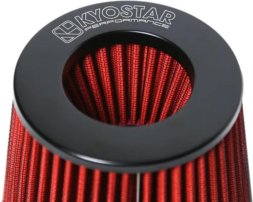 Miniatura 92 de KYOSTAR Filtro de aire universal de alto flujo de 3" (76 mm), entrada de aire frío de cono reutilizable, alto rendimiento, lavable, kit de aire seco
