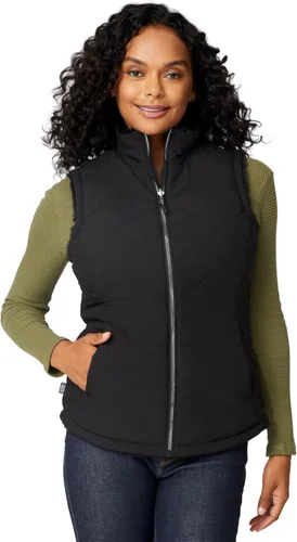 Free Country Chaleco reversible acolchado de forro polar sherpa ligero con bolsillos con cremallera, chaleco de invierno para damas-Cirrus
