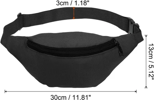 Miniatura 2 de PATIKIL Riñonera para mujer, riñonera para fiesta, correr, Negro