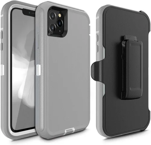 Miniatura 12 de Defender - Funda diseñada para iPhone 13 Pro Max, funda protectora híbrida a prueba de golpes, diseño de doble capa, cubierta de clip para cinturón