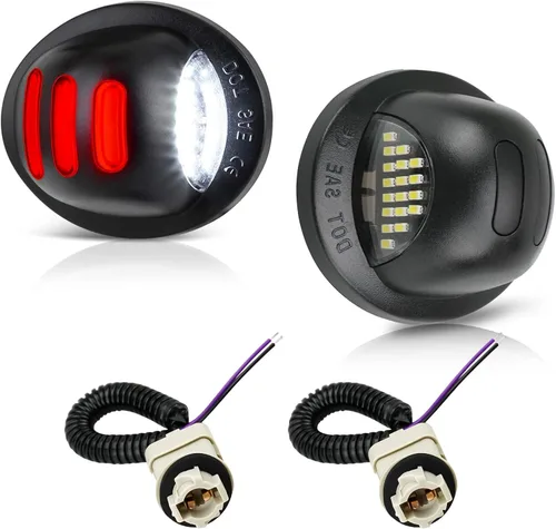 Miniatura 11 de Bestview Luces de matrícula, bombillas de lámpara LED para etiqueta de parachoques trasero con conjunto de cubierta de carcasa de enchufe