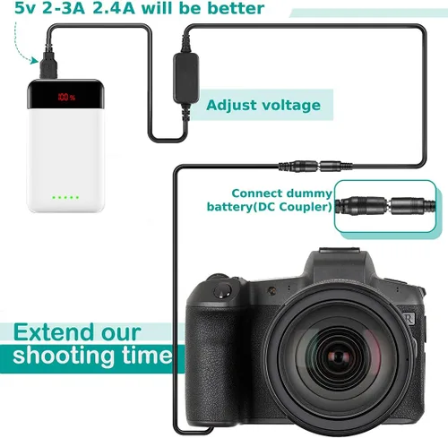 Miniatura 6 de Cable USB de 5 V + acoplador DR-110 NB-13L NB13L Batería ficticia para Canon G7X Mark II G1X G7X MII G5X G9X SX720