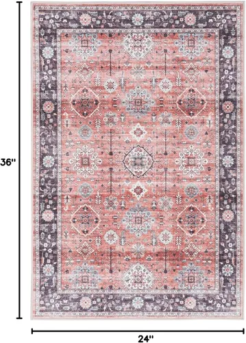 Miniatura 2 de Nourison Home Fulton - Alfombra de 2 x 3 pies, fácil de limpiar, no se desprende, para dormitorio, sala de estar, comedor, cocina (2 x 3 pies)