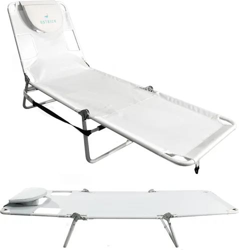 Miniatura 16 de Ostrich The Ladies - Tumbona cómoda con soporte para el pecho, plegable y portátil reclinable para exteriores, patio, playa, césped, camping, Verde