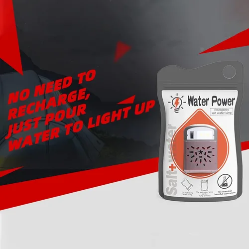 Miniatura 3 de weilaike Lámpara de agua salada, 3 lámparas LED, luces al aire libre, lámpara de emergencia sin batería, adecuada para actividades al aire libre