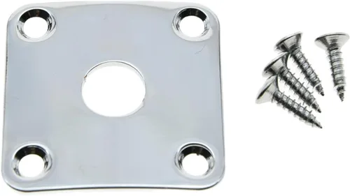 Miniatura 4 de Dopro Placa de Jackplate cuadrada curvada de metal negro para LP Les Paul de EE. UU