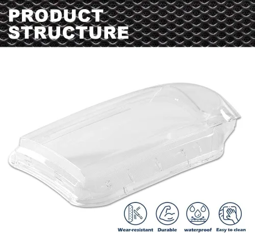 Miniatura 6 de CNNELL Cubierta de lente de faro delantero izquierdo+derecho (transparente) compatible con Toyota Tundra 2007-2013 /Compatible con Toyota Sequoia