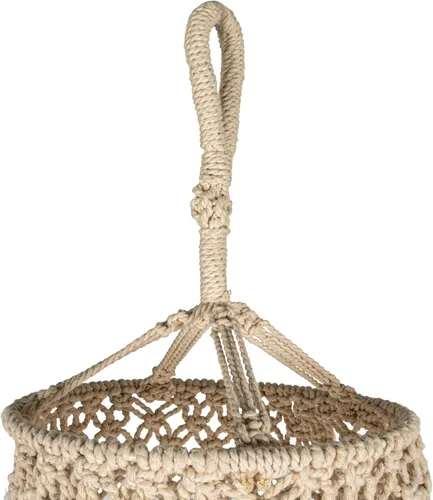 Miniatura 6 de Toldo Macramé de Algodón Blanco con Borlas