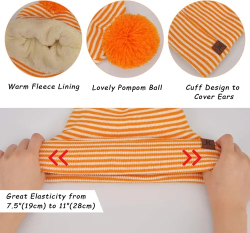 Miniatura 4 de Juego de gorro y guantes de invierno para niños de 2 a 5 años