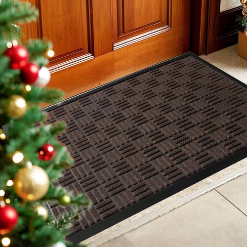 Miniatura 26 de Mibao Tapete para puerta delantera, resistente y duradero, tapete de bienvenida para interiores y exteriores, atrapador de suciedad, impermeable