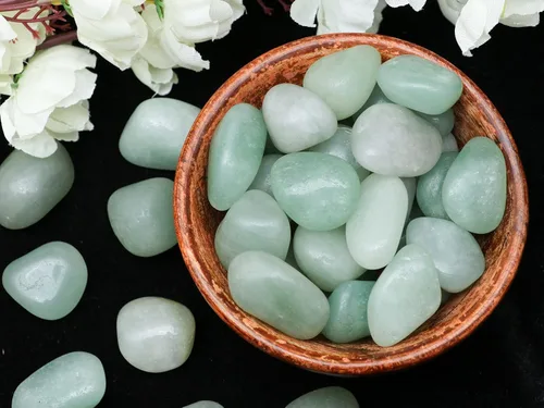 Miniatura 6 de Crocon 1LB Jade Verde piedras rodadas y cristales a granel 2000+ quilates kit de cristales naturales para curación de Reiki, piedras pulidas
