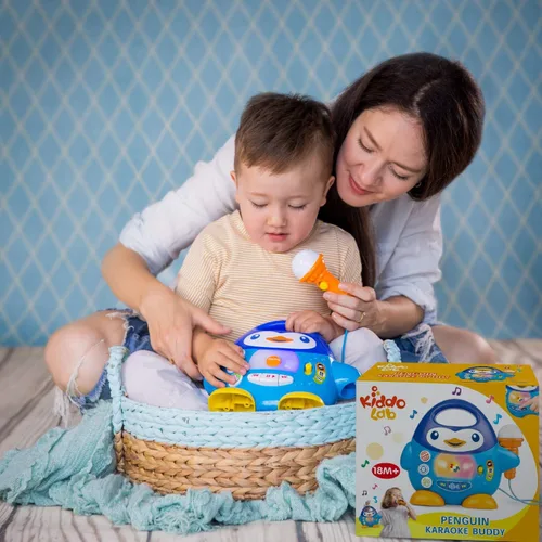 Miniatura 6 de Máquina de karaoke para niños pequeños: divertidos juguetes musicales para niños pequeños de 1 a 3 y 3 a 5 años Máquina de karaoke ideal