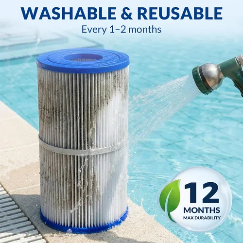 Miniatura 5 de Paquete de 2 filtros de repuesto para spa PRB25-IN, C-4326, FC-2375, compatible con Jacuzzi J-200 y filtro de bañera de hidromasaje Pentair, 25 pies