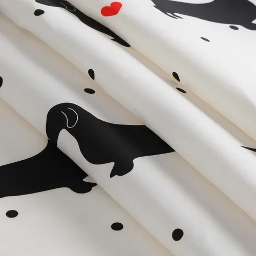 Miniatura 3 de Hannah Lindo perro salchicha impreso beige tela de poliéster impermeable animal negro encantador cortina de ducha para niños, 72 pulgadas de ancho x