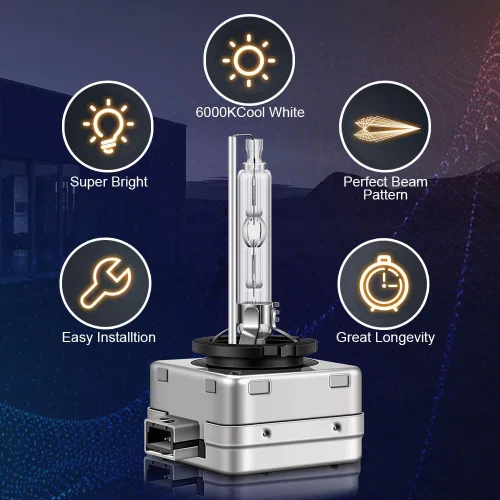Miniatura 6 de Erato D1S Compatible con 2007 2008 2009 2010 2011 2012 2013 2014 Escalade ESV EXT Bombillas de faro de xenón, 6000K 35W Luz blanca brillante Haz